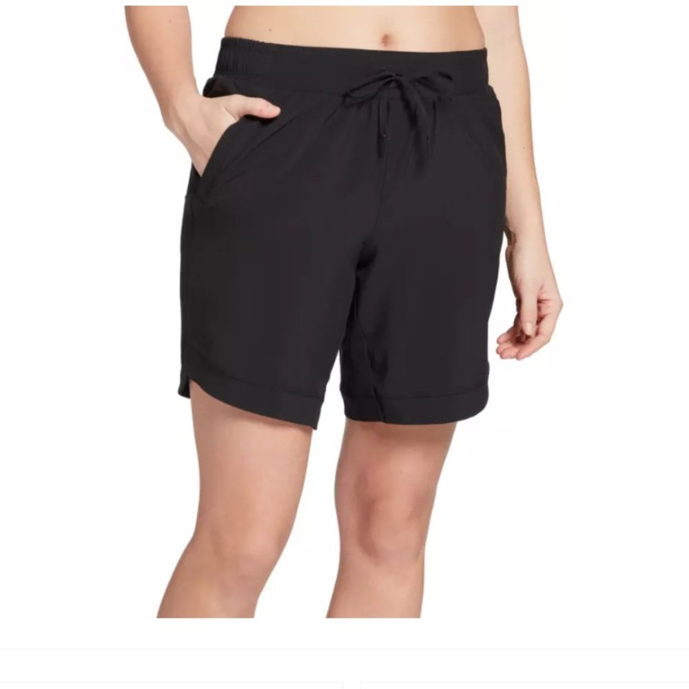 CALIA Women's Journey Woven Bermuda Short - Size 2X Black